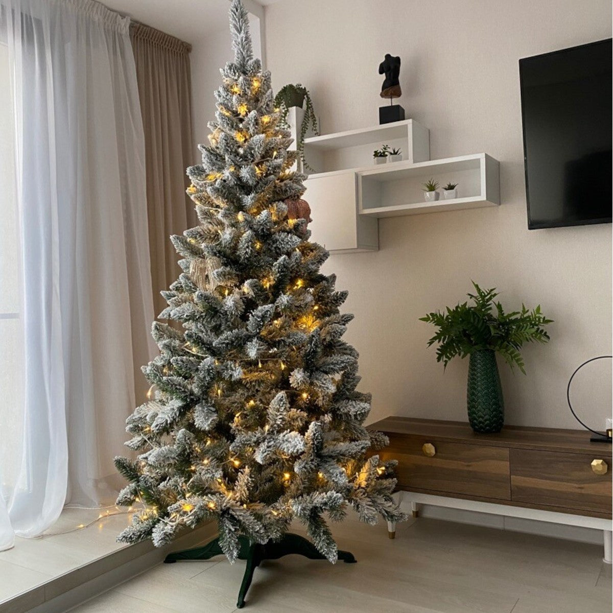Premium-Weihnachtsbaum, beschneit, 770 Zweige, Ständer inklusive, EGO, 250 cm