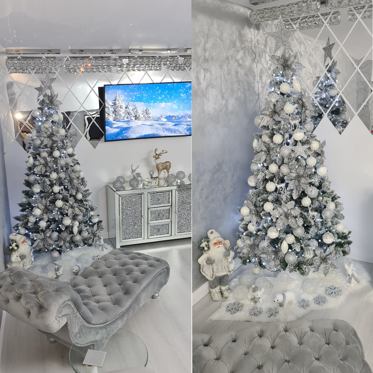 Premium-Weihnachtsbaum, beschneit, 770 Zweige, Ständer inklusive, EGO, 250 cm