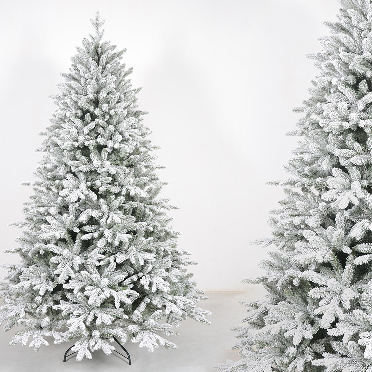 Künstlicher Weihnachtsbaum, beschneit, Polar, 3D-Zweige, 300 cm, RGB-LED 32 Modi, Fernbedienung, Metallständer, 4186 Zweige