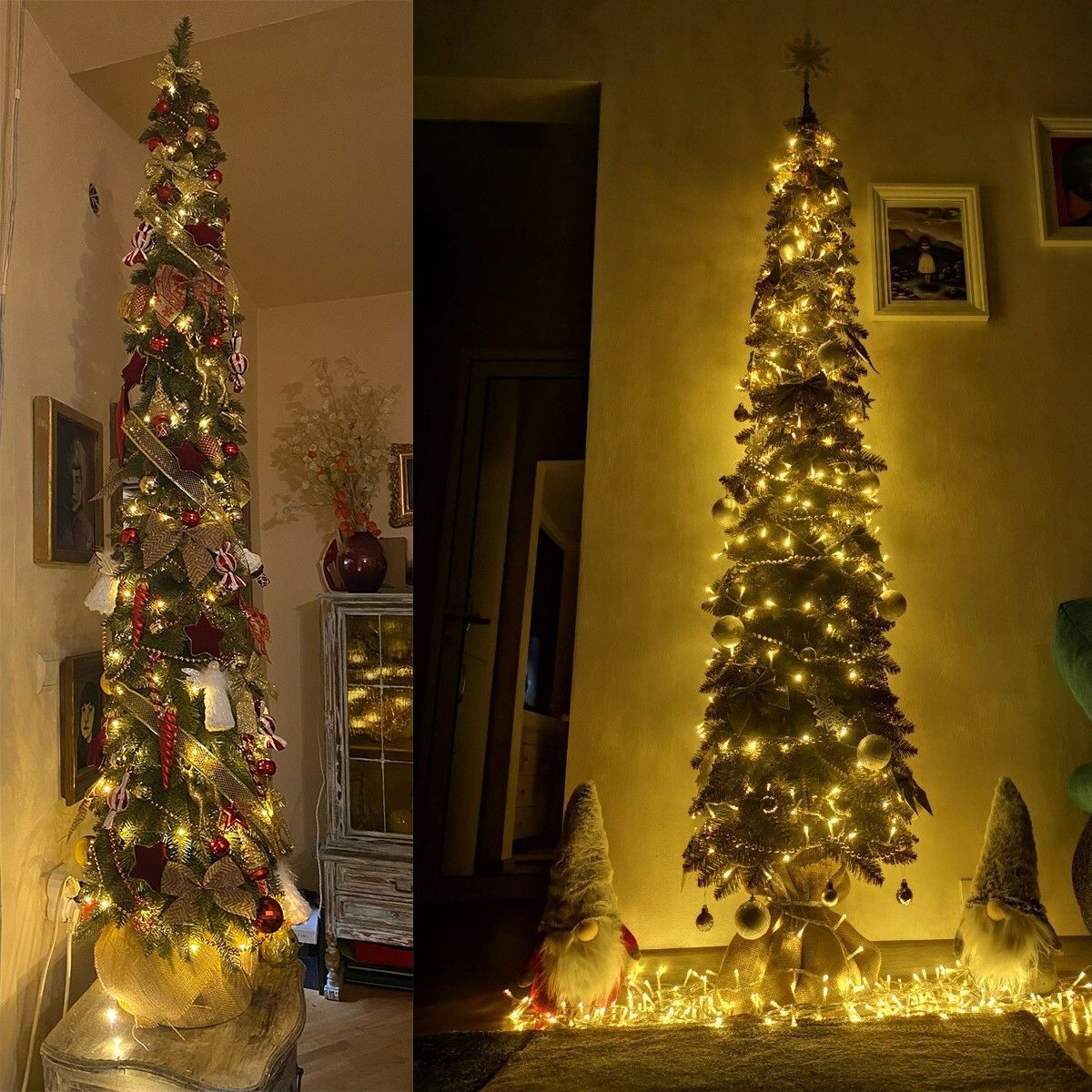 Künstlicher Weihnachtsbaum Slim, 366 Zweige, inklusive Ständer, Ego Interiors, 180 cm