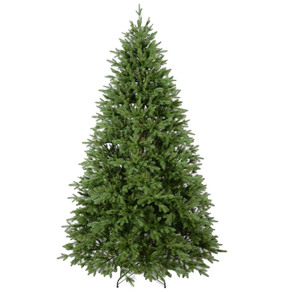 Künstlicher Premium-Weihnachtsbaum, Voll-PE 3D, 6580 Zweige, 150 cm Durchmesser, Metallständer, Elf, Höhe 220 cm