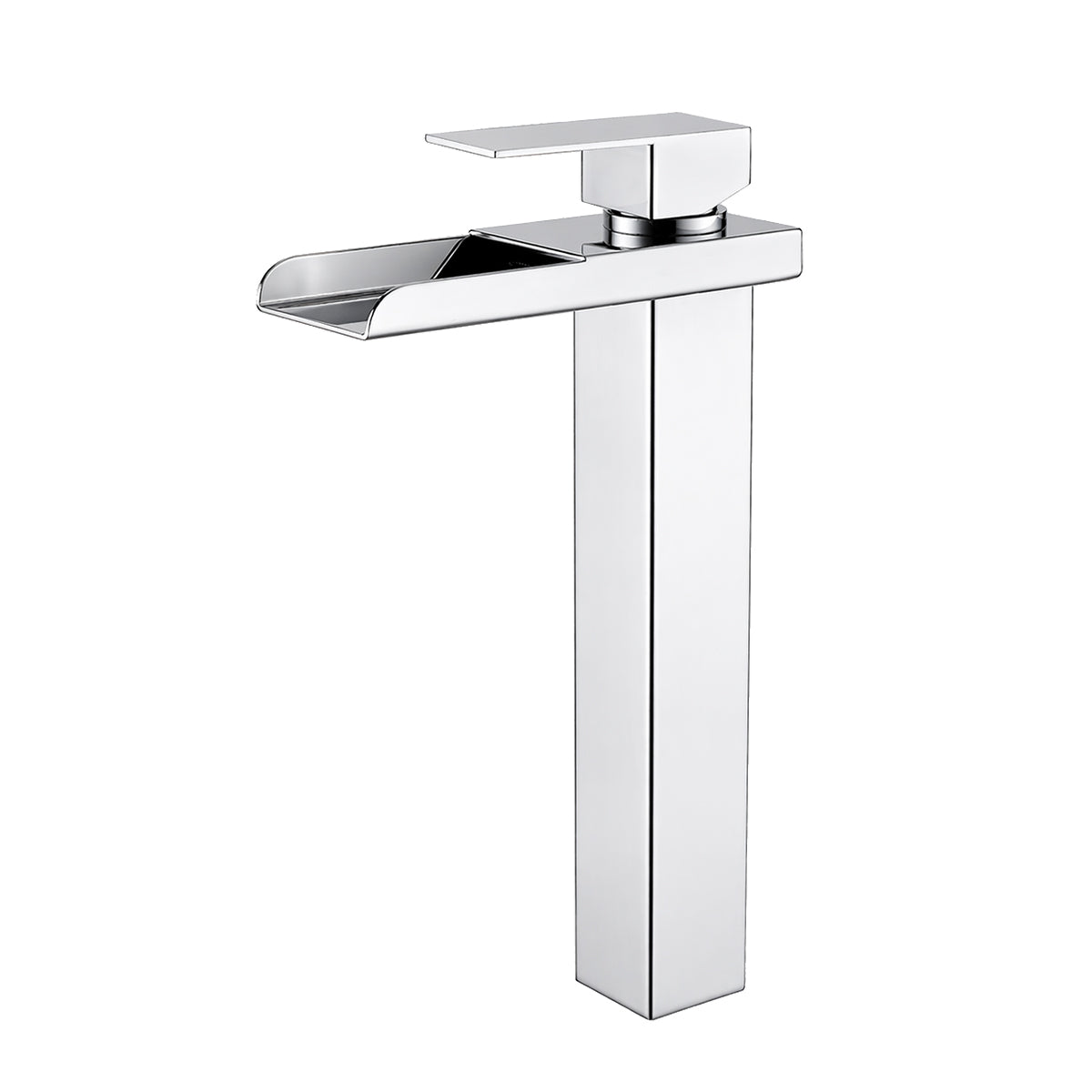 Waschtischarmatur, Wasserfall-Ausführung, Höhe 31,4 cm Aufsatzmontage, Chrom, Cortano