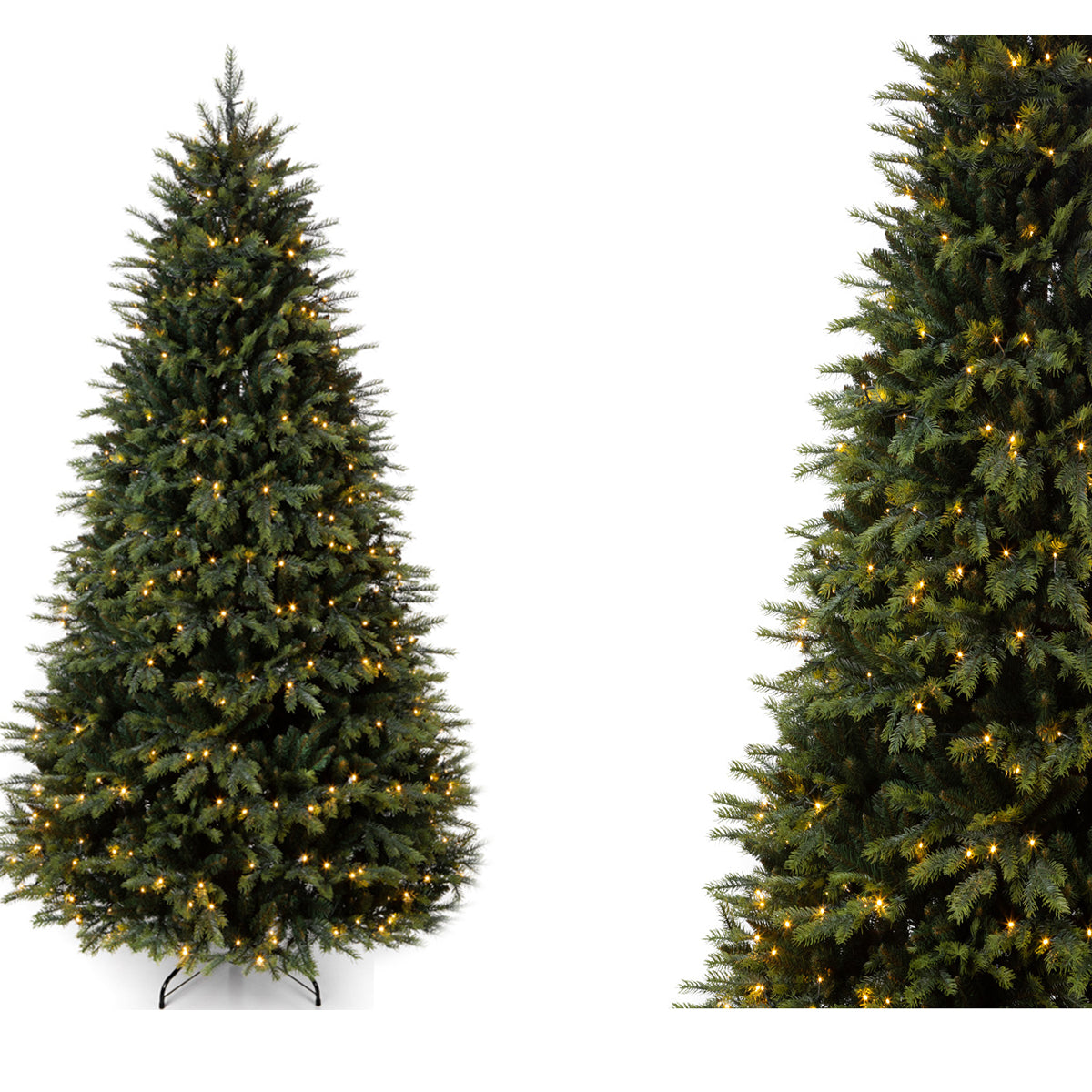 Premium-Weihnachtsbaum mit LED, 3D-Zweige, Normandian PE, Größe 250 cm, inklusive Metallständer