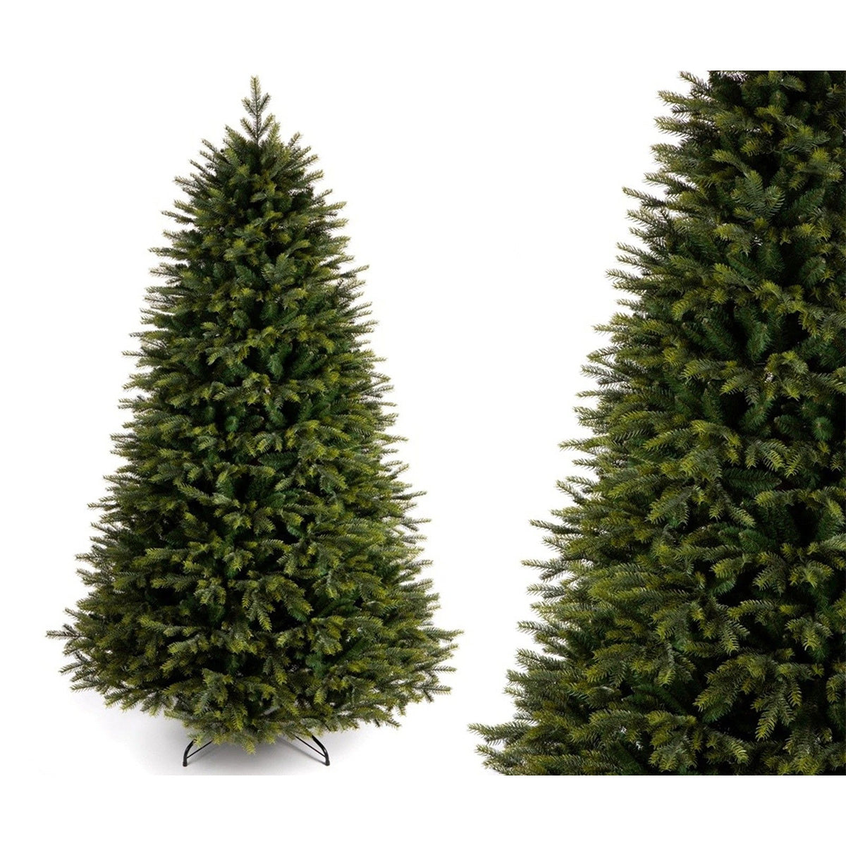 Premium-Weihnachtsbaum, Normandian PE, 3D-Zweige, inklusive Metallständer, 220 cm