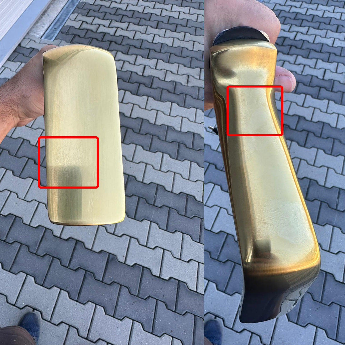 Waschtischarmatur Pepe mit Sensor, B-Ware, Mattgold, Waschtischmontage, Batteriebetrieb