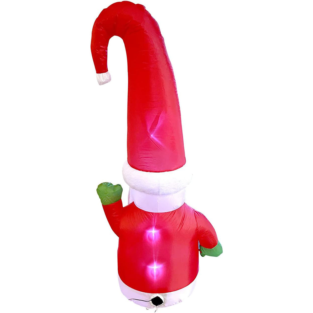 Aufblasbare Figur mit integriertem elektrischem Gebläse, LED-Beleuchtung, IP44, Ego-Elf, 150 cm