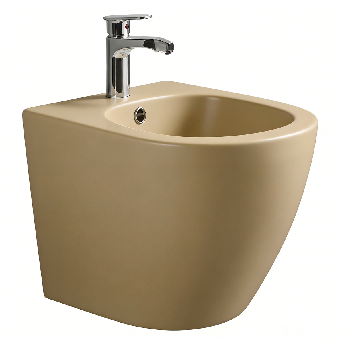 Bidet, Sanitärkeramik, Jasmine Matt, Power Colour, 56x36 cm bodenstehend, mit Überlauf, Galo