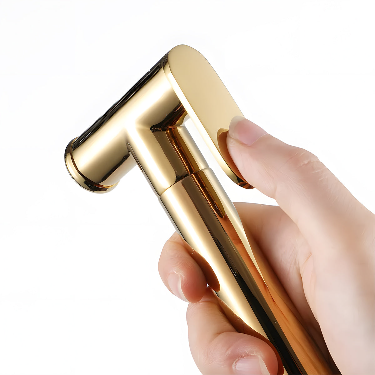 Hygienedusche, Warm- und Kaltwasser, Goldfarben, Matt, Wandmontage, Messing, Neo