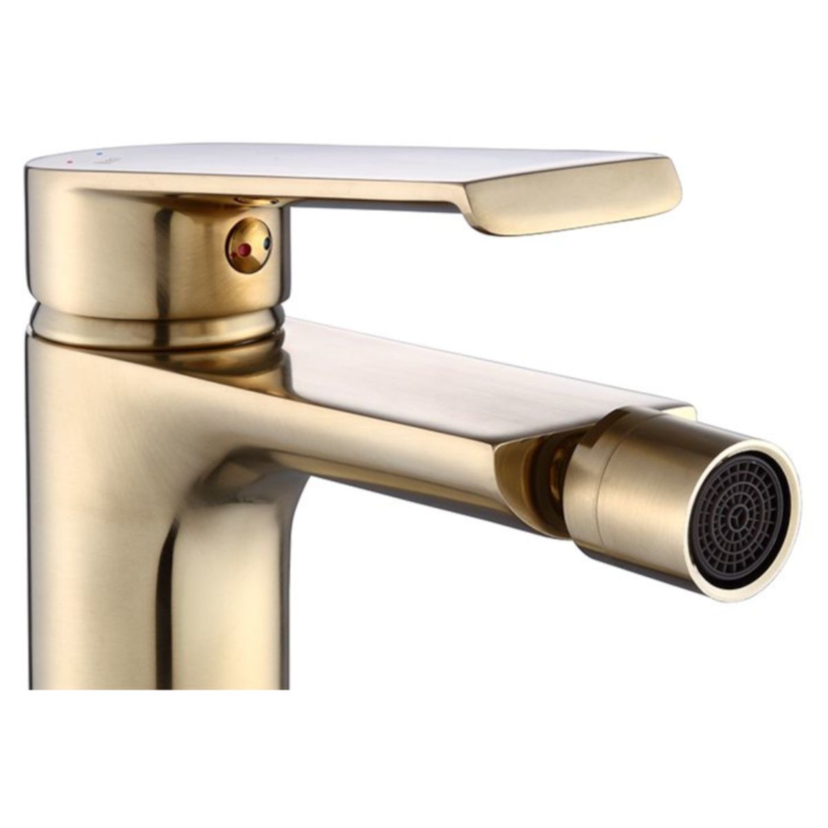 Hass Gold Bidetarmatur, gebürstetes Gold-Finish, galvanisiert, Bidetmontage