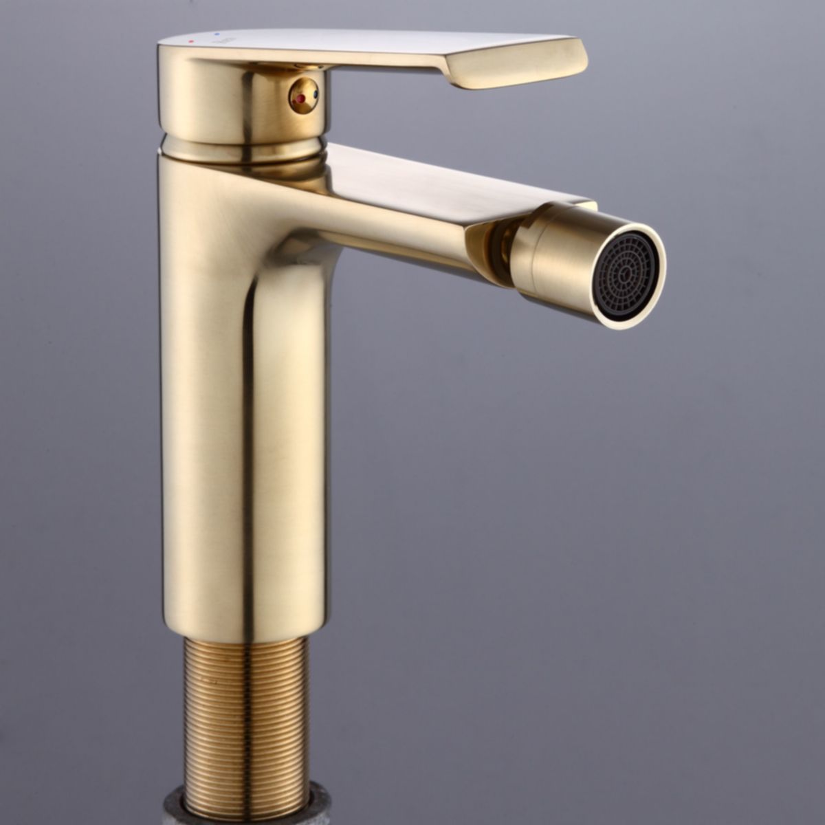 Hass Gold Bidetarmatur, gebürstetes Gold-Finish, galvanisiert, Bidetmontage