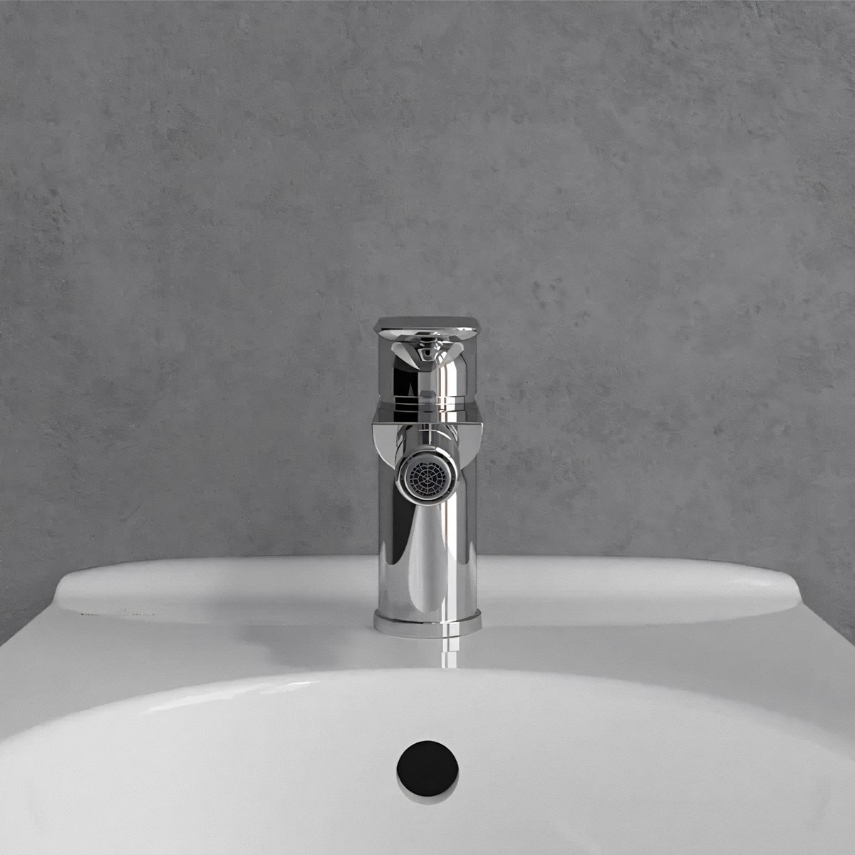 Bidet-Armatur, mit Perlator, Messing, Mattschwarz, Zenia