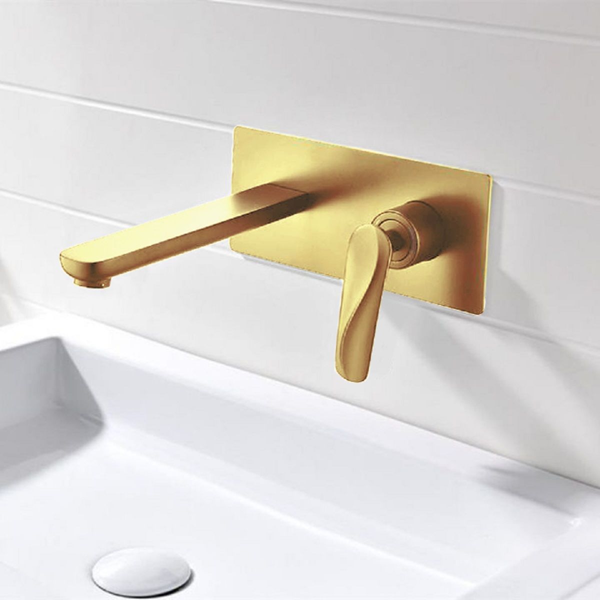 Waschbeckenarmatur Brandi, glänzend Gold, Unterputzmontage