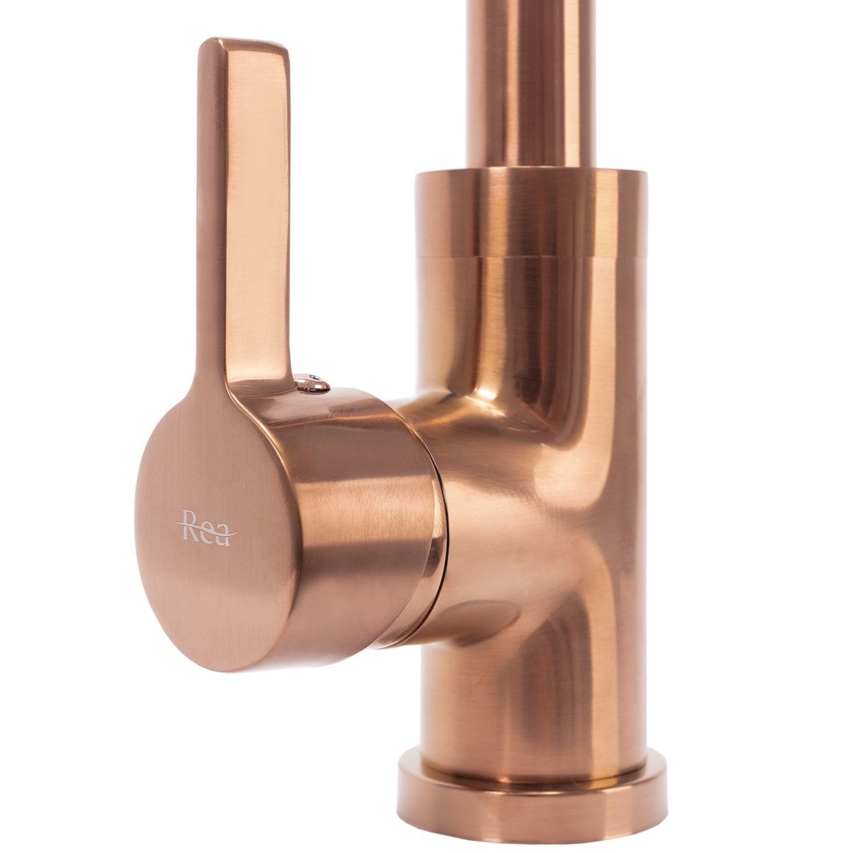 REA Folk Küchenarmatur, Roségold, Arbeitsplattenmontage, Luftsprudler, besonderes Design
