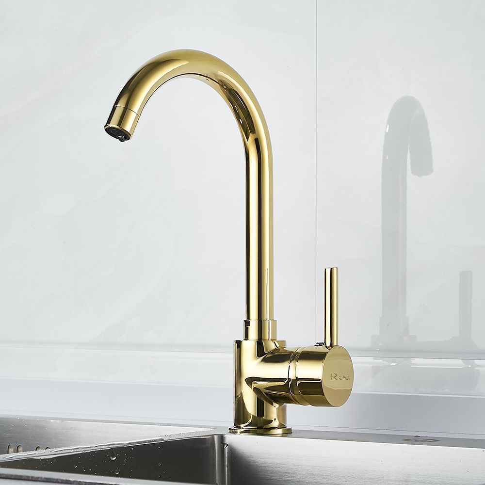 Küchenarmatur REA-Talisa, Gold-Finish, 360-Grad-Schwenkauslauf, exquisites Design, elegant und nützlich