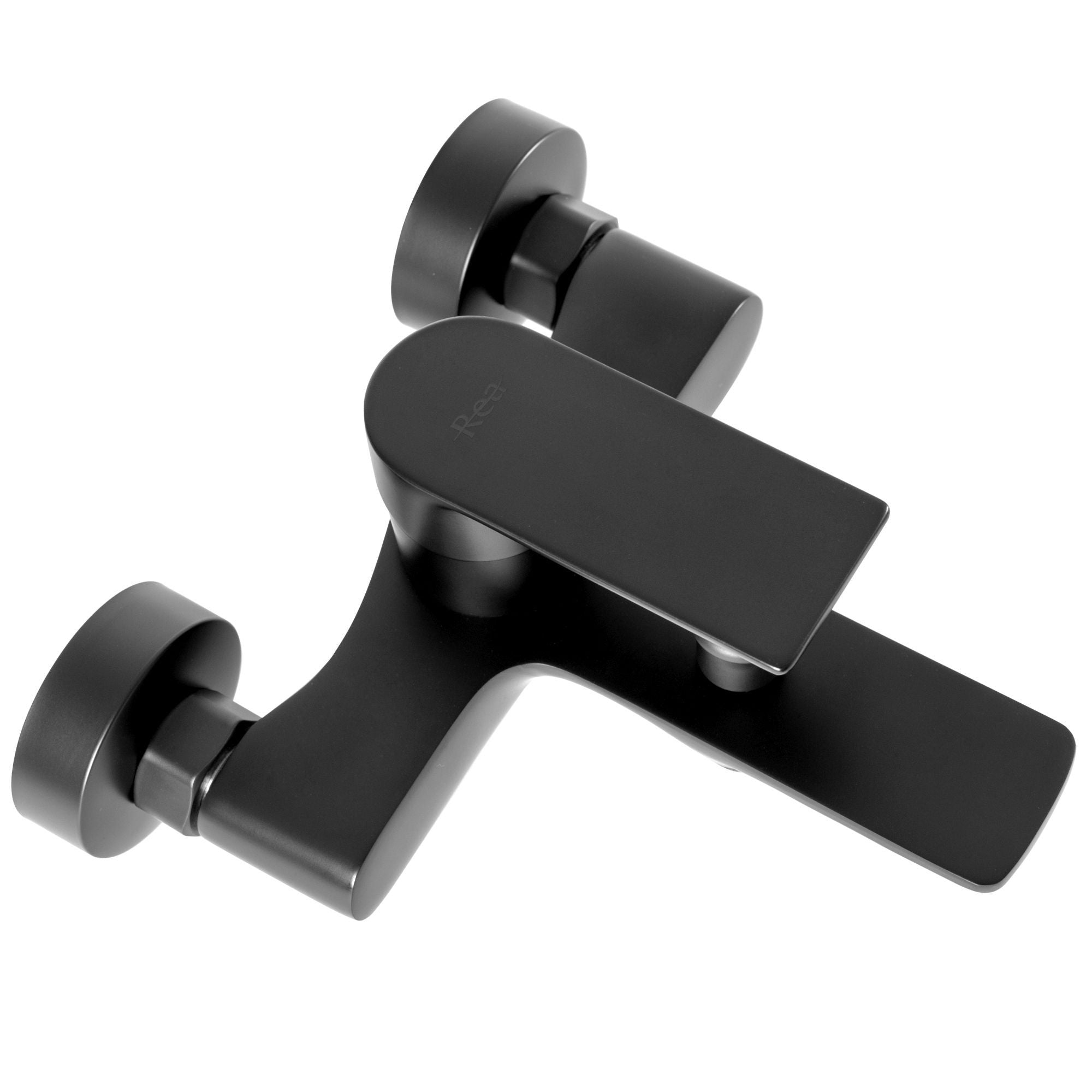 REA-Mayson Black Wannenarmatur, Wandmontage, Oberfläche Schwarz, Handbrause inklusive
