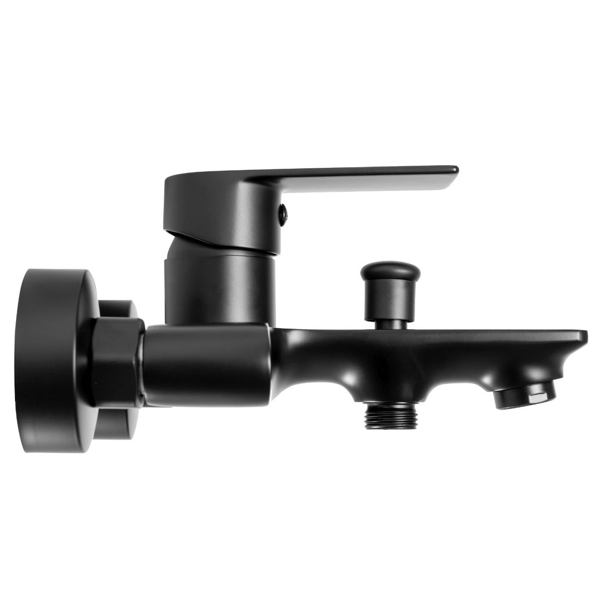 REA-Mayson Black Wannenarmatur, Wandmontage, Oberfläche Schwarz, Handbrause inklusive