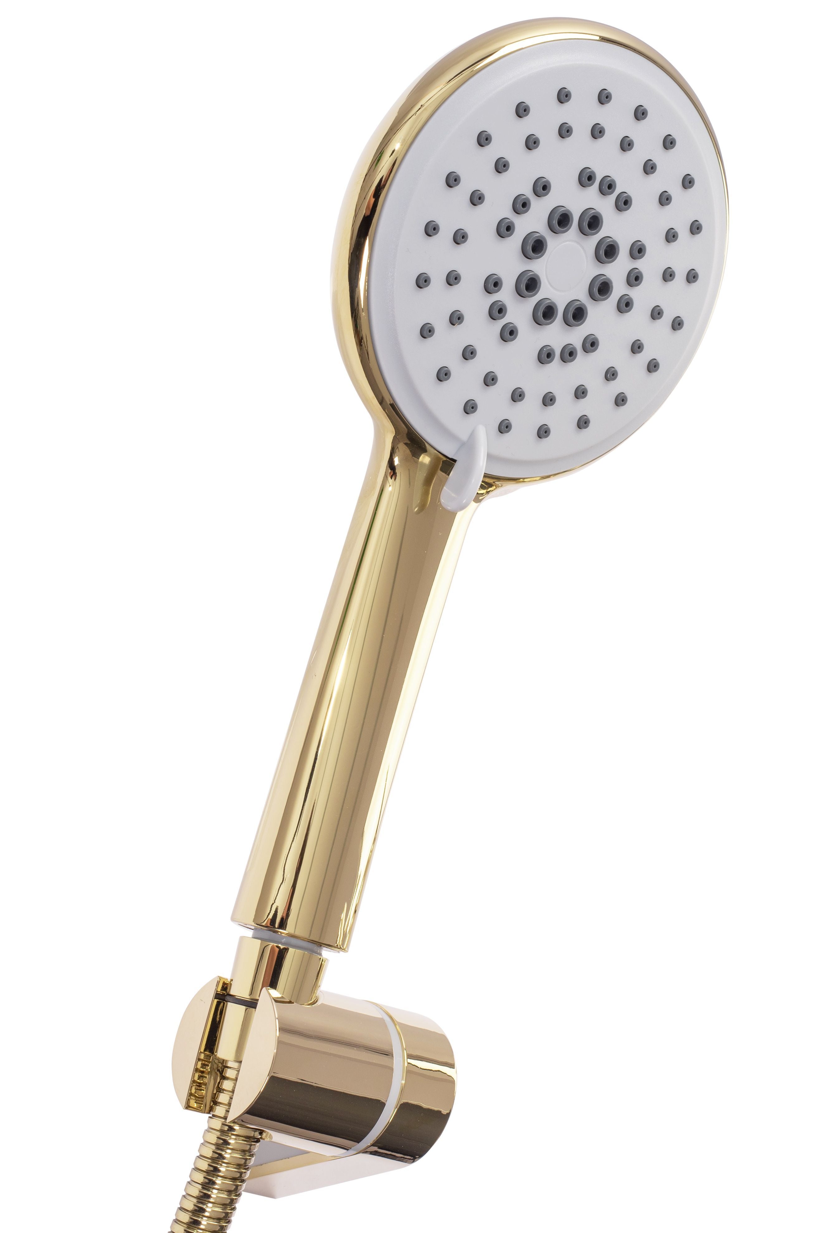 REA-Mayson Gold Badewannenarmatur, Wandmontage, goldfarbenes Finish, Handbrause inbegriffen