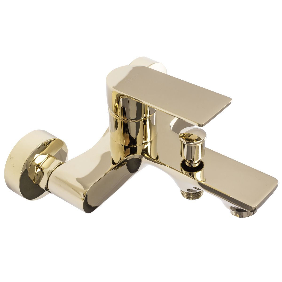 REA-Mayson Gold Badewannenarmatur, Wandmontage, goldfarbenes Finish, Handbrause inbegriffen