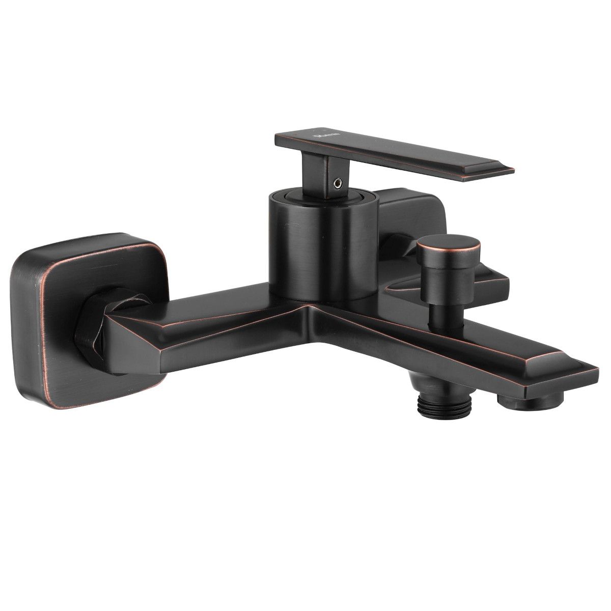 Romano Black Wannenarmatur, Oberfläche Mattschwarz, galvanisiert, gebürstete Kanten, Wandmontage