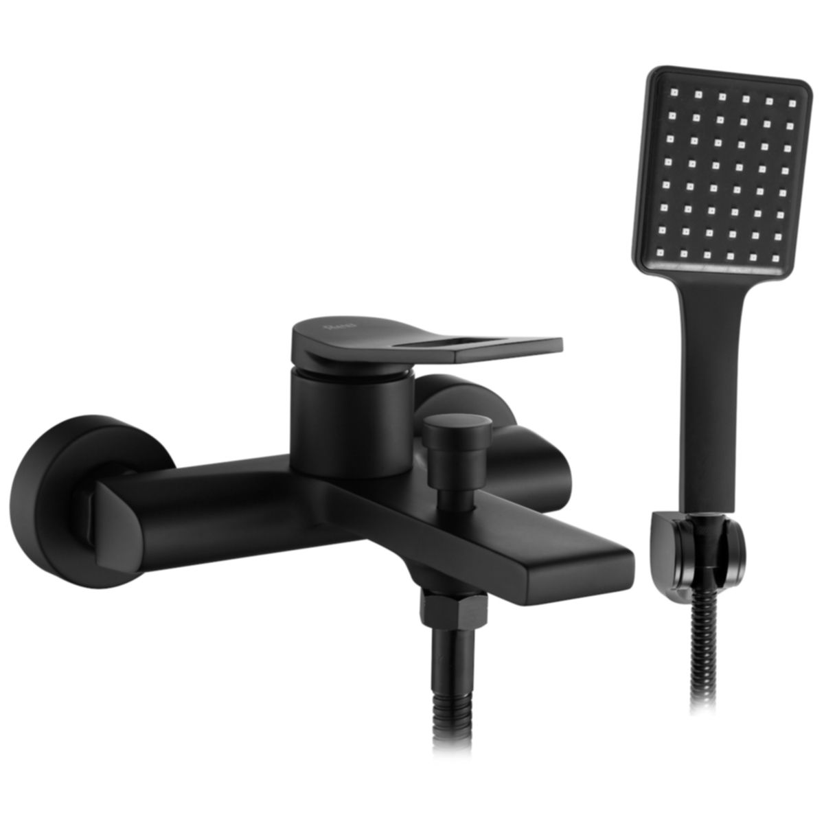 Soul Black Wannenarmatur, Oberfläche Mattschwarz, galvanisiert, Wandmontage