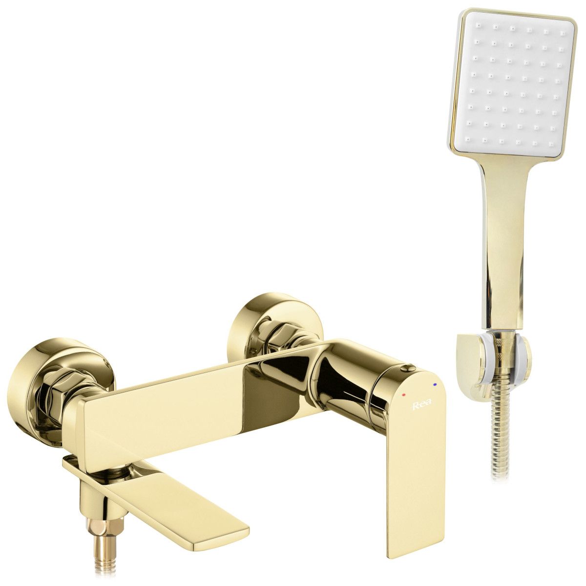 Wannenarmatur Storm Gold, Oberfläche Gold, galvanisiert, Wandmontage