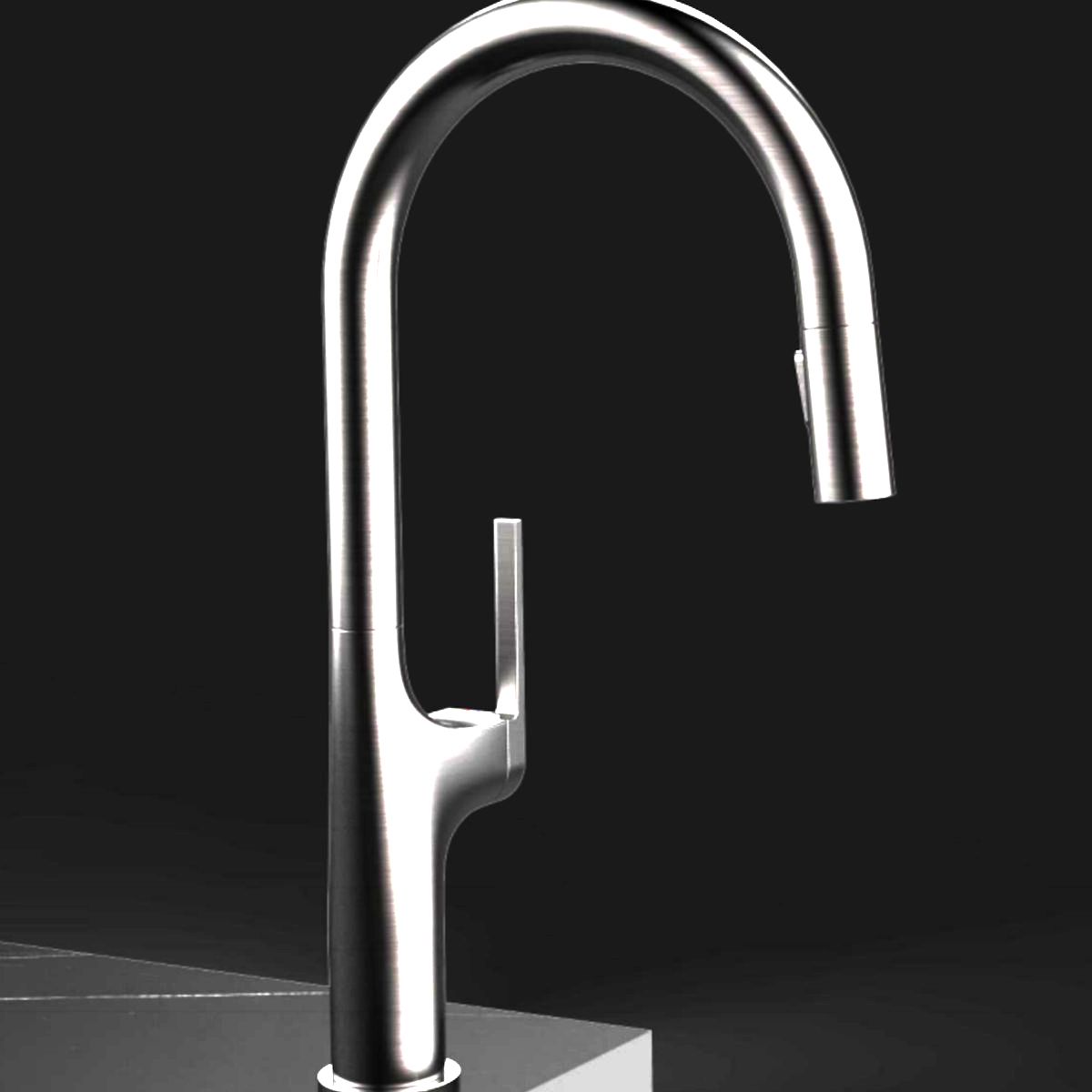 Küchenarmatur, Touch-Sensor und ausziehbare Brause, 3 Strahlarten, 360 Grad schwenkbarer Auslauf, Chrom, Ricardo