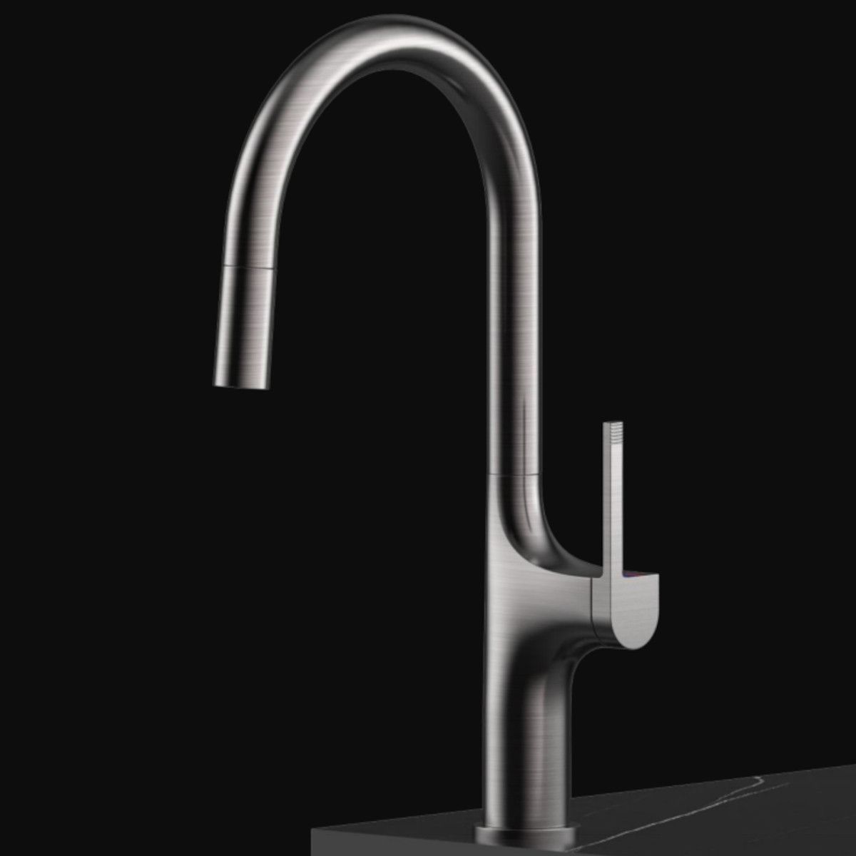 Küchenarmatur, Touch-Sensor und ausziehbare Brause, 3 Strahlarten, 360 Grad schwenkbarer Auslauf, Schwarz, Ricardo