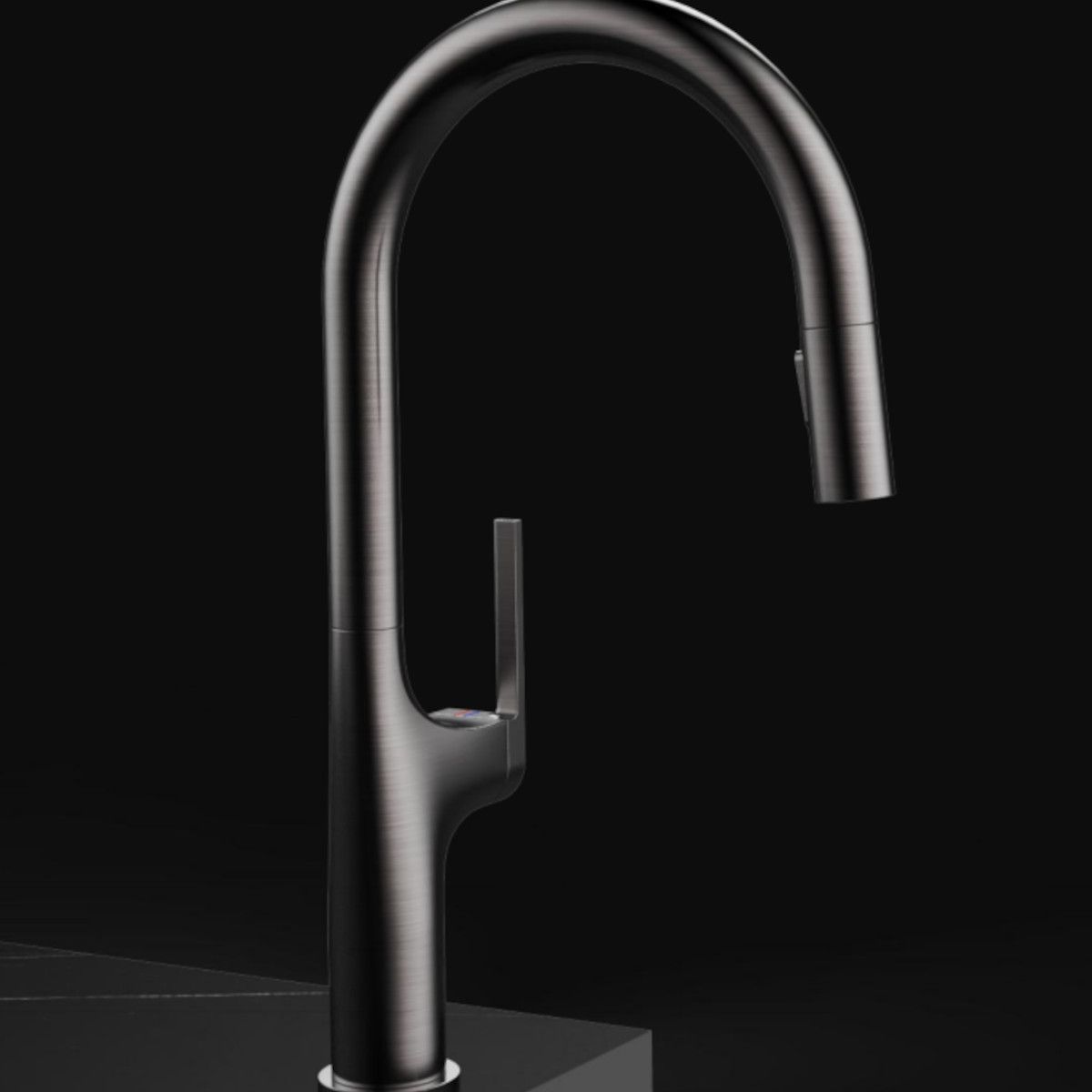 Küchenarmatur, Touch-Sensor und ausziehbare Brause, 3 Strahlarten, 360 Grad schwenkbarer Auslauf, Schwarz, Ricardo
