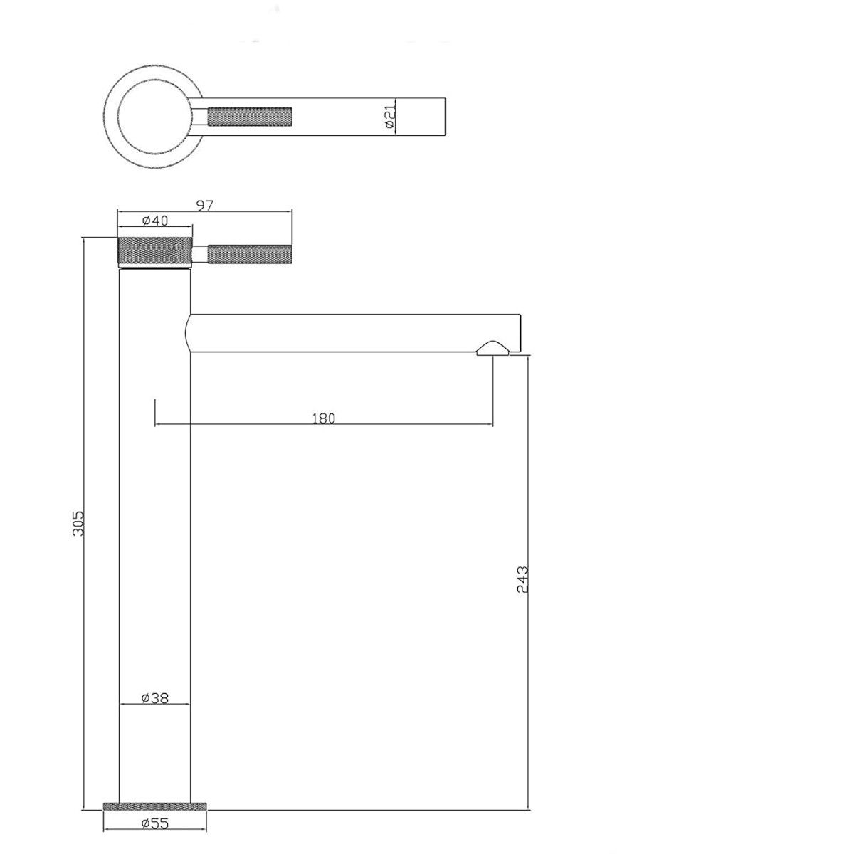 Waschbeckenarmatur EGO-Tiona White High, Aufsatzmontage, Weiß, mit Perlator, außergewöhnliches Design
