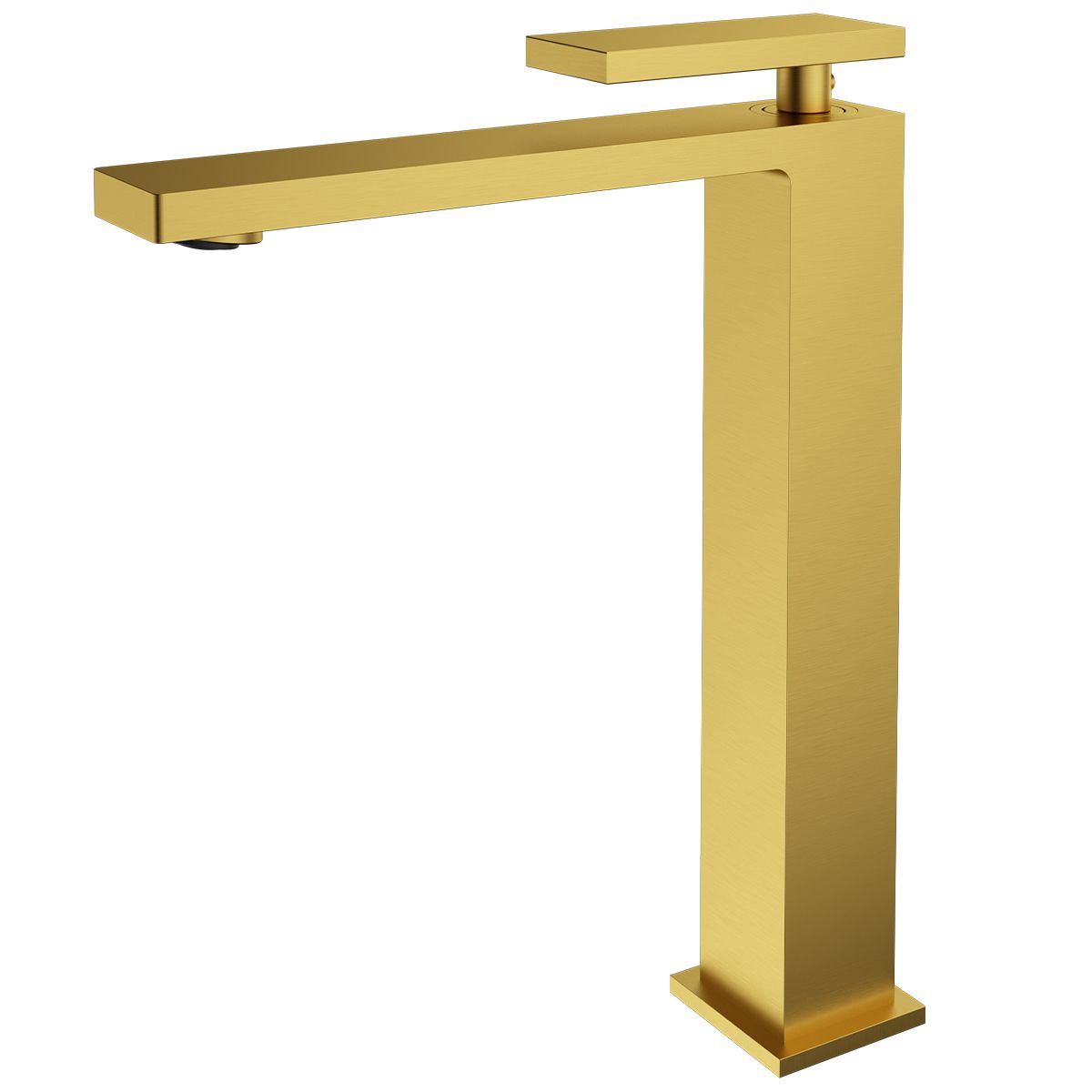 Waschbeckenarmatur, Mattgold, mit Perlator, Edelstahl, Aufsatzmontage, Armonia