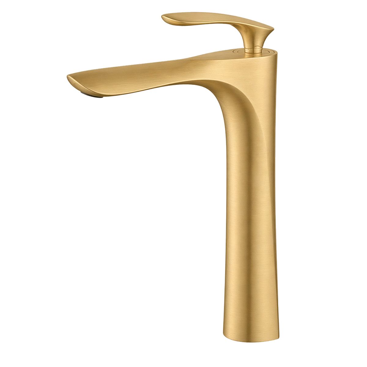 Waschbeckenarmatur Brandi, Mattgold, Höhe 30 cm, Aufsatzmontage