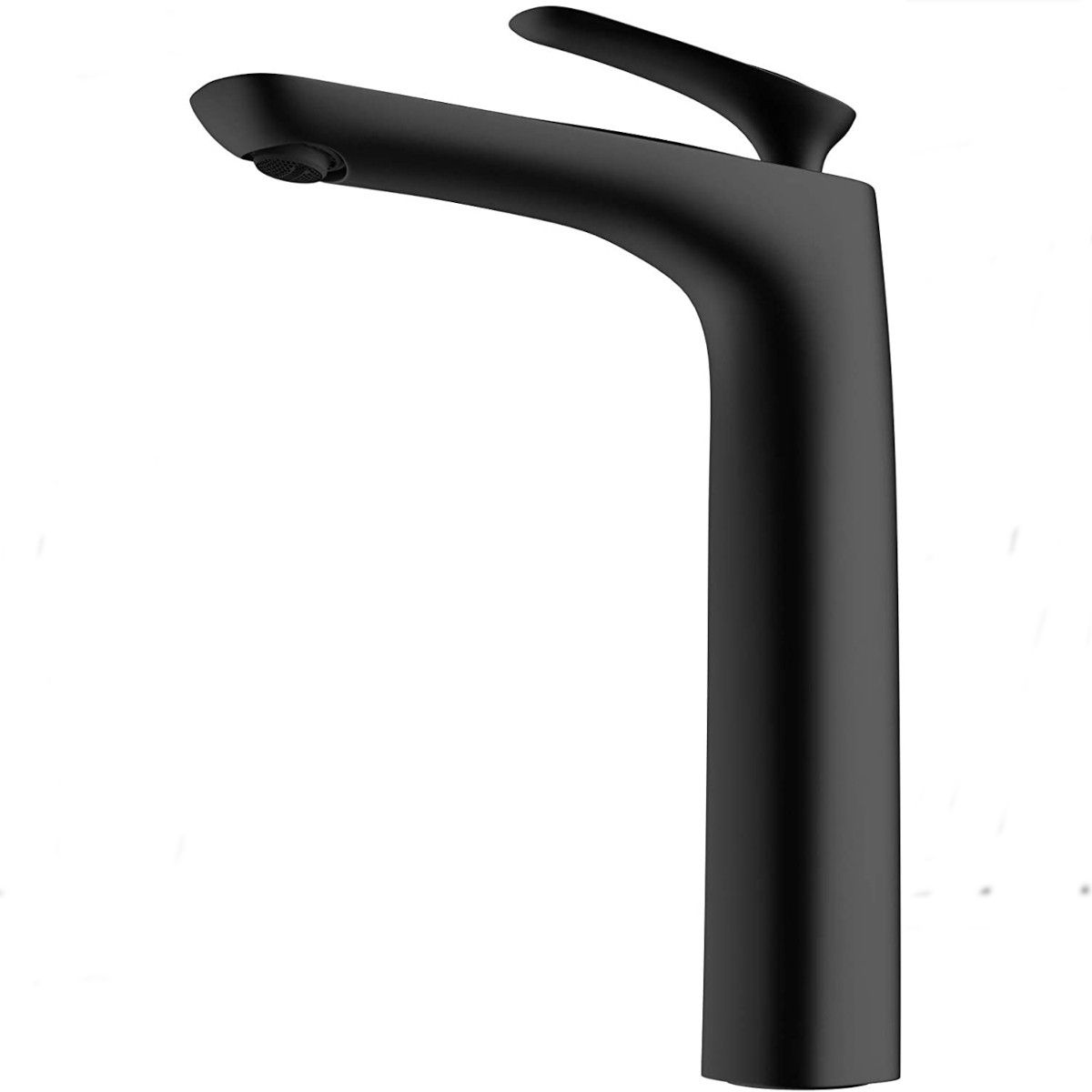 Waschbeckenarmatur EGO-Brandi Black, Aufsatzmontage, Mattschwarz, mit Perlator, außergewöhnliches Design