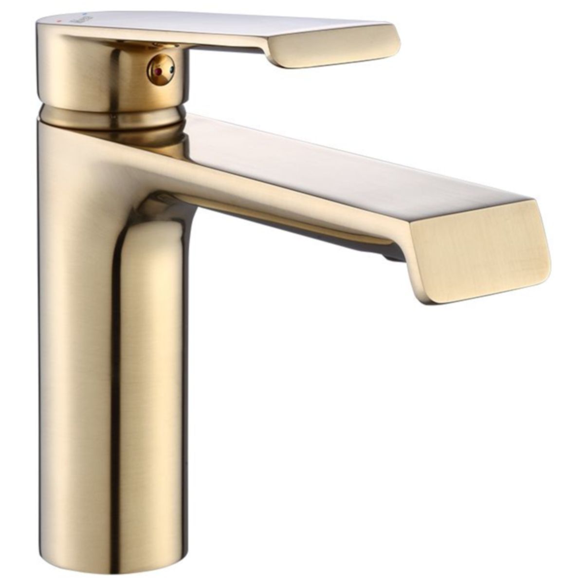 Waschbeckenarmatur Hass Gold, gebürstetes Gold-Finish, galvanisiert, Aufsatzmontage