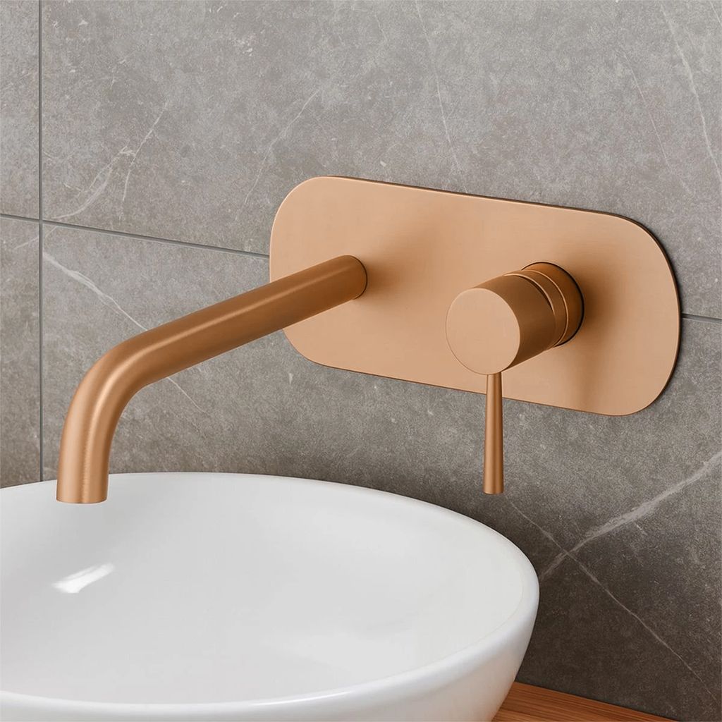 Waschbeckenarmatur, Einbaumontage, Rose Gold Matt, Einhebel, Messing, Gala