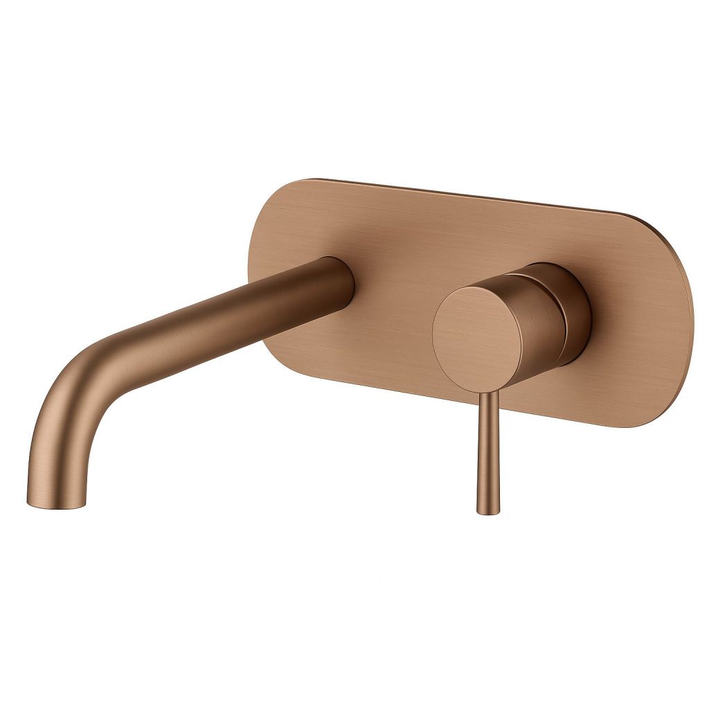 Waschbeckenarmatur, Einbaumontage, Rose Gold Matt, Einhebel, Messing, Gala