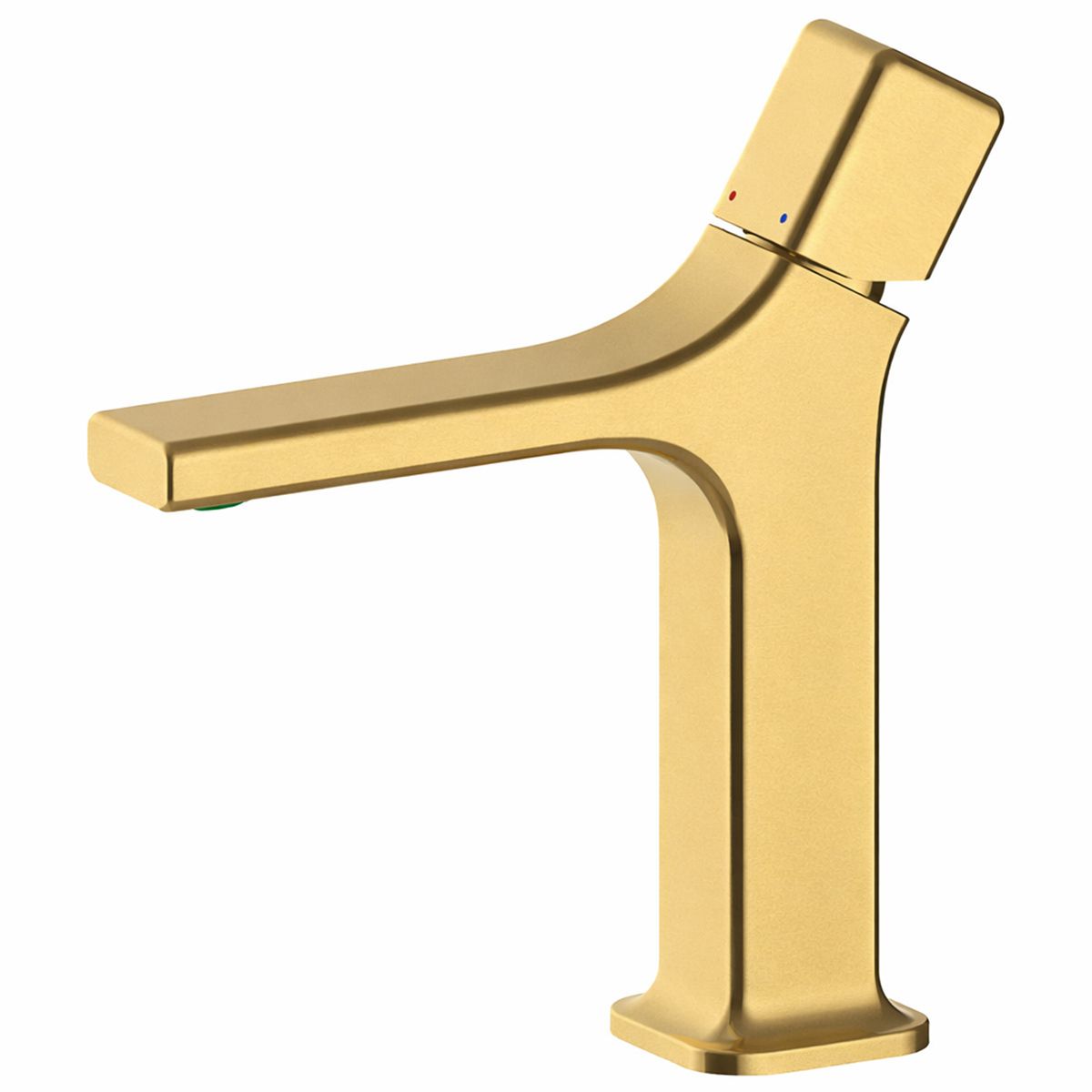 Waschbecken-Armatur, Waschbeckenmontage, Perlator, Messing, Mattgold, Aria