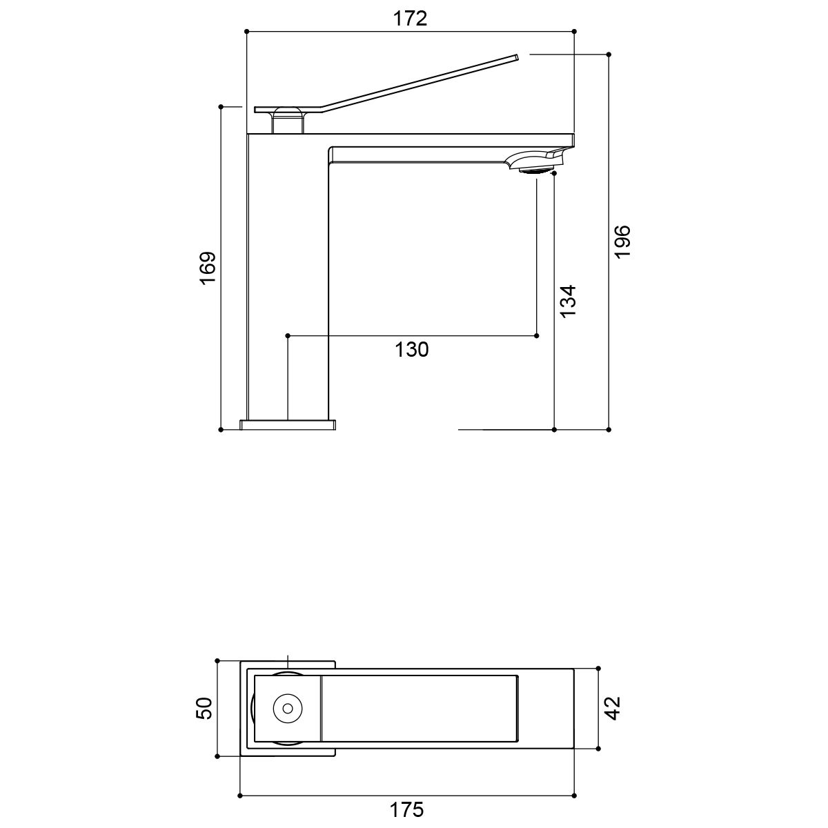 Waschbeckenarmatur Mattschwarz, mit Perlator, Waschbeckenmontage, Delos