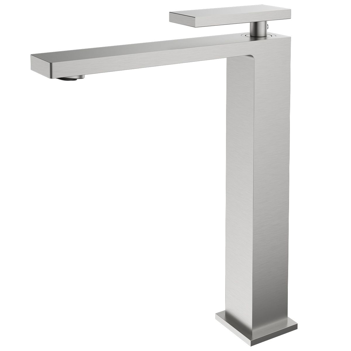 Waschbeckenarmatur, Nickel Matt, mit Perlator, Edelstahl, Aufsatzmontage, Armonia