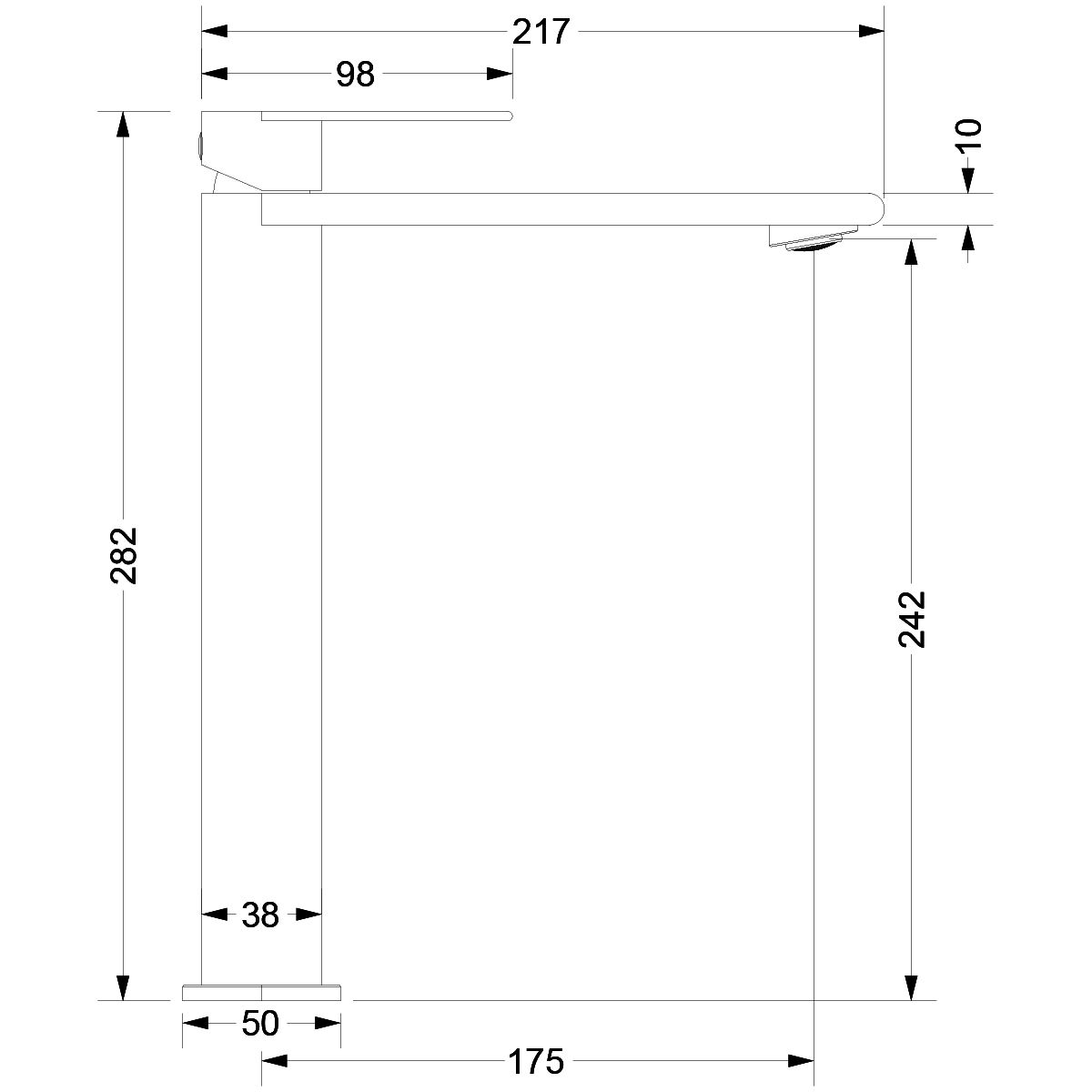 Waschbeckenarmatur, Nickel Matt, mit Perlator, Edelstahl, Aufsatzmontage, Sereno