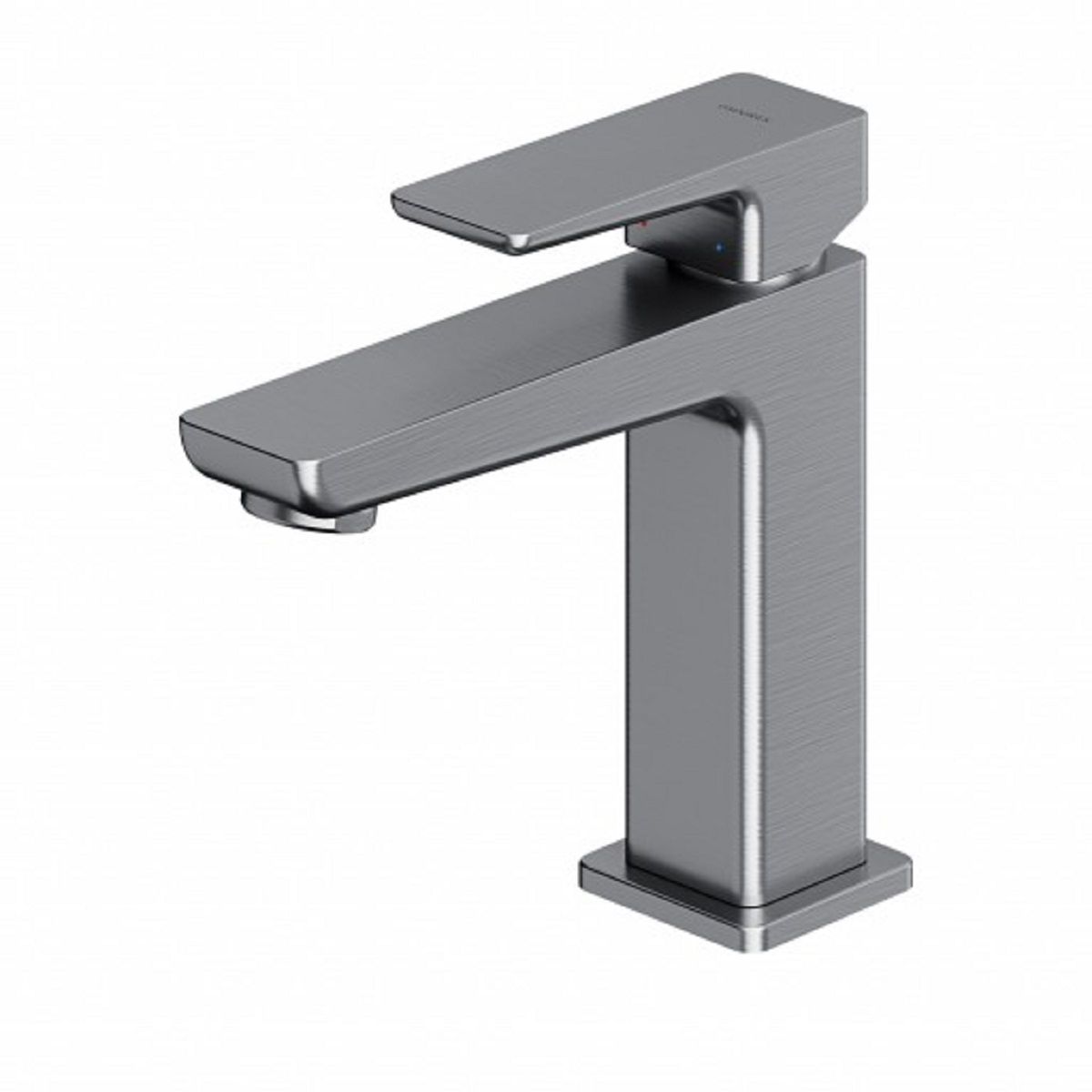 OMNIRES PARMA Waschtischarmatur, PVD-gebürstetes Finish, Nickel, Luftsprudler, Waschtischmontage