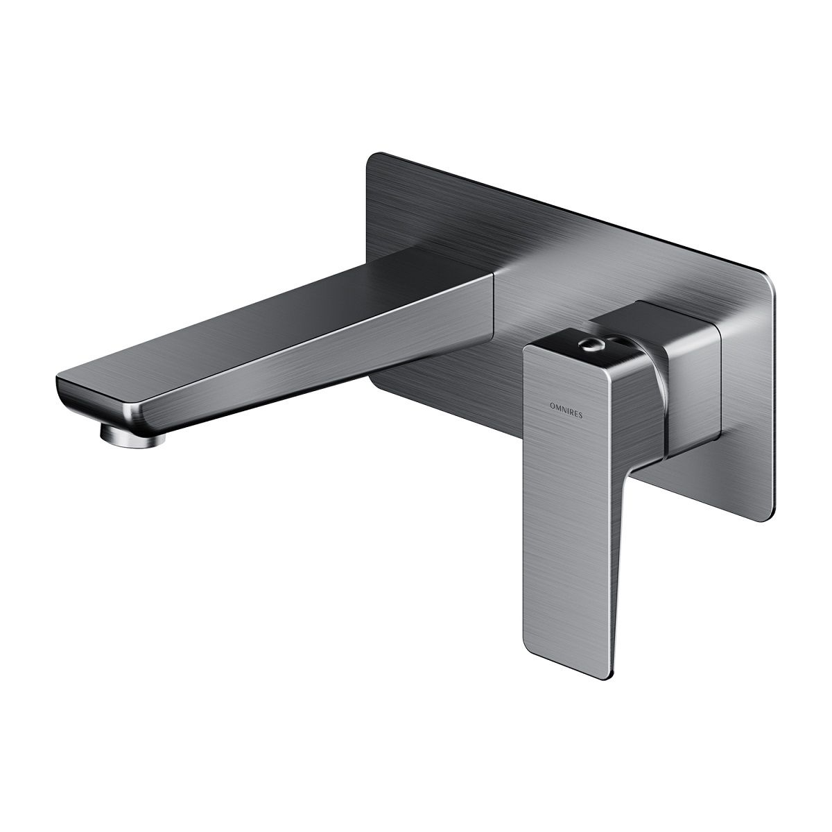 OMNIRES PARMA Waschtischarmatur, PVD-Finish, Nickel, Luftsprudler, Wandmontage