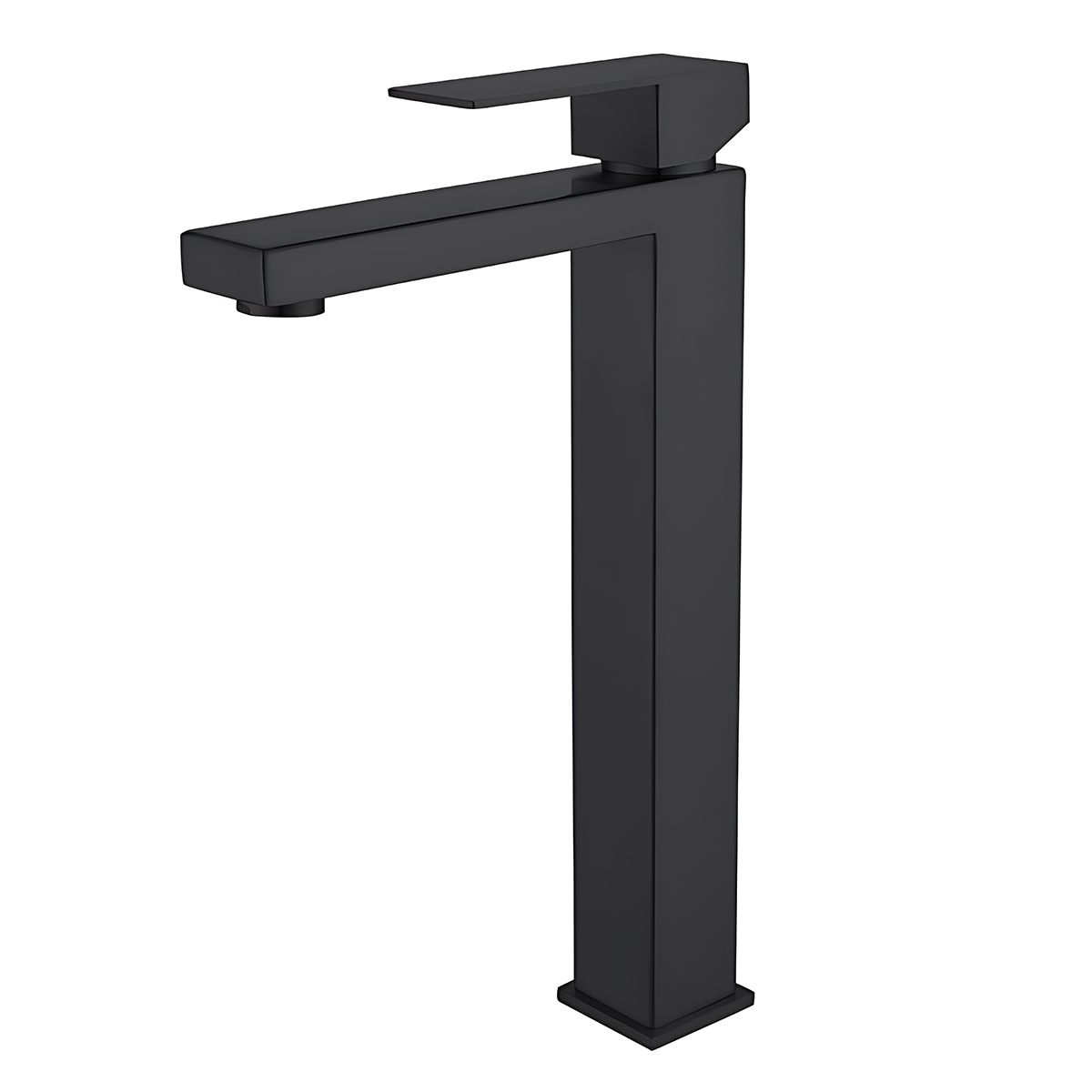 Waschbeckenarmatur, Perlator, Aufsatzmontage, Mattschwarz, Höhe 30 cm, Mira