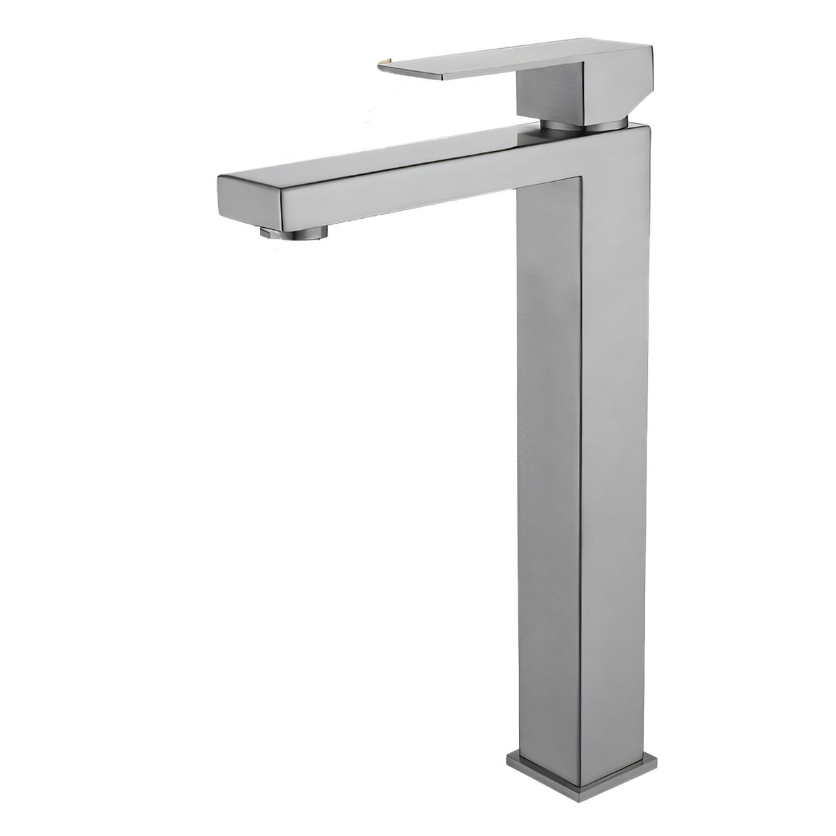 Waschbeckenarmatur, Perlator, Aufsatzmontage, Nickel Matt, Höhe 28 cm, Mira