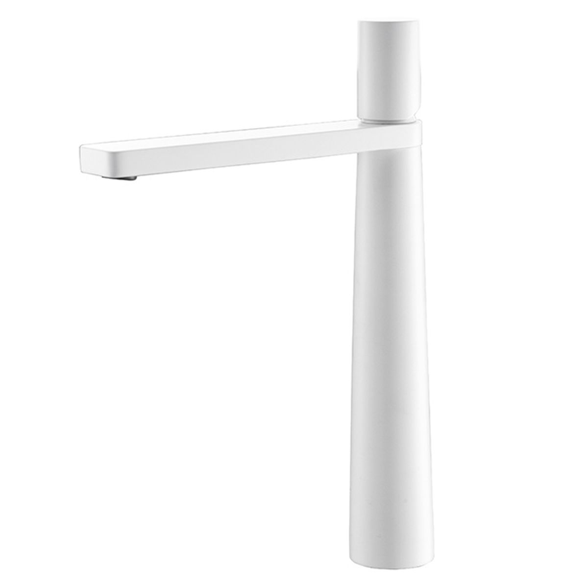 Waschbeckenarmatur Pilar, Mattweiß, Höhe 31,5 cm, Aufsatzmontage