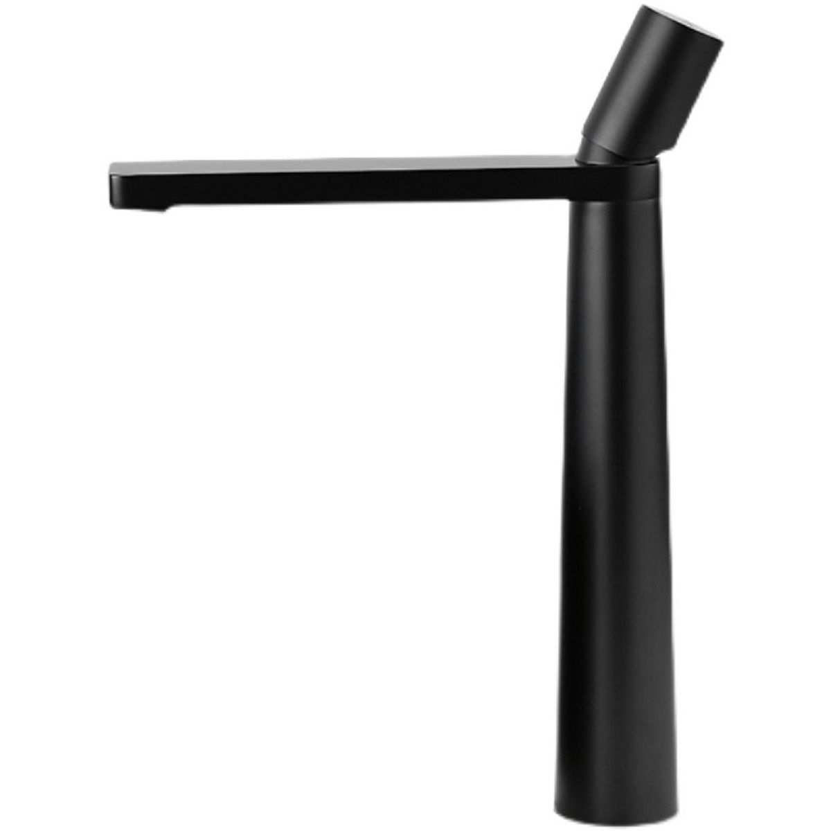 Waschbeckenarmatur Pilar, Mattschwarz, Höhe 31,5 cm, Aufsatzmontage