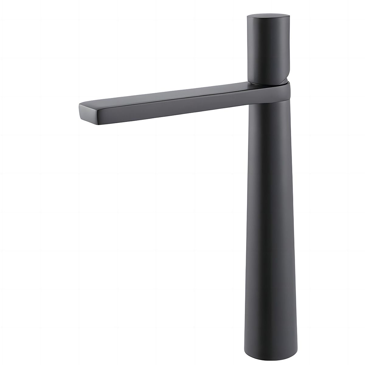 Waschbeckenarmatur Pilar, Mattschwarz, Höhe 31,5 cm, Aufsatzmontage
