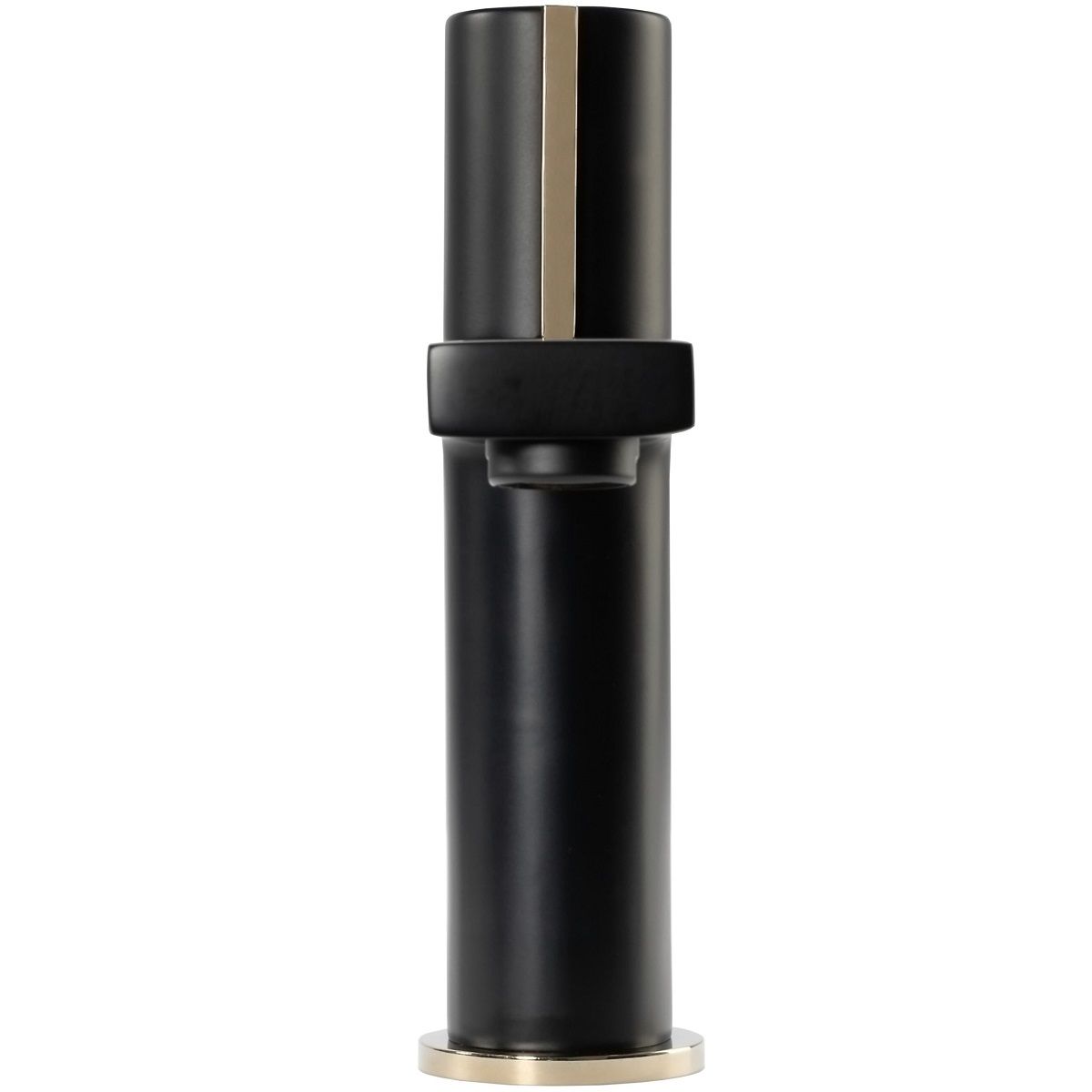 Waschtischarmatur REA-Icon Low, Aufsatzmontage, Ausführung Mattschwarz-Gold, Luftsprudler, besonderes Design