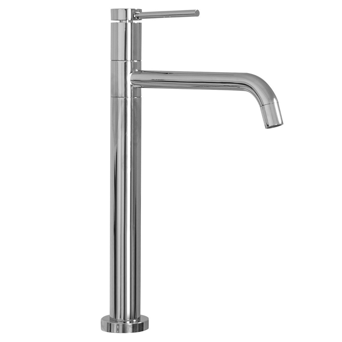 Waschtischarmatur REA Lugano Slim High, Aufsatzmontage, Luftsprudler, 360-Grad-Schwenkauslauf, Chrom-Finish
