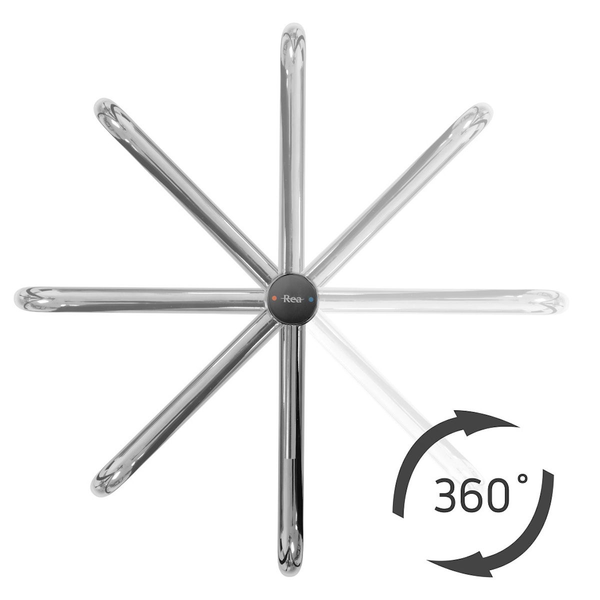 Waschtischarmatur REA Lugano Slim High, Aufsatzmontage, Luftsprudler, 360-Grad-Schwenkauslauf, Chrom-Finish