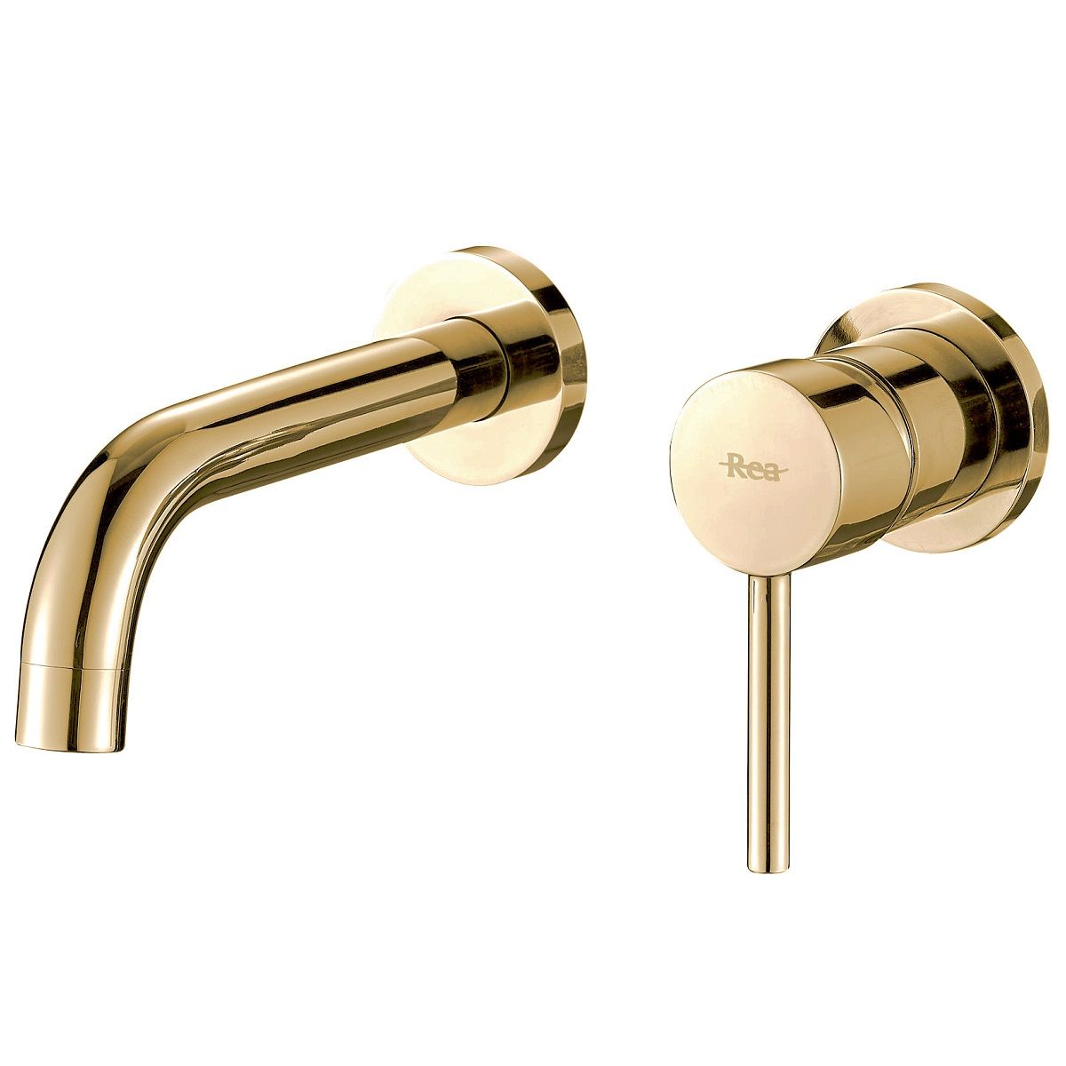 Waschtischarmatur REA-Lun Gold, Unterputzmontage, Gold-Finish, minimalistisches Design